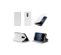 Etui luxe ZTE Axon 7 4G blanc Ultra Slim Cuir Style avec stand - Housse coque de protection ZTE Axon 7 5.5 pouces blanche - accessoires pochette