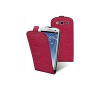 Etui Made in Paris pour Samsung Galaxy S3 - Croco Fuchsia