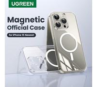 Étui magnétique antichoc UGREEN Magsafe, protection cristal clair d'origine, protecteur transparent compatible avec la série 15, étanche, anti-chute, résistant aux rayures, cadeau de printemps iPhone 