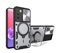 Étui Magnétique Coulissant Camshield Pour Samsung Galaxy A03s, Argent