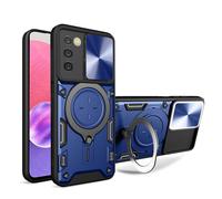 Étui Magnétique Coulissant Camshield Pour Samsung Galaxy A03s, Bleu