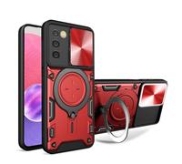 Étui Magnétique Coulissant Camshield Pour Samsung Galaxy A03s, Rouge