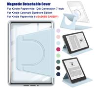 Étui magnétique détachable pour Kindle Paperwhite 7'' 12e génération 2024, Funda Kindle Colorsoft Signature Edition, coque en PU Hei HuDie
