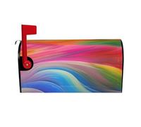 Étui magnétique étanche pour boîte aux lettres avec motif océan arc-en-ciel pour décoration standard