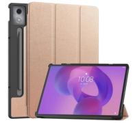Étui magnétique Pliable en Cuir PU for Tablette Lenovo Idea Tab Pro 12,7 Pouces (TB373FU, TB375FC, 2025)(Rose Gold)