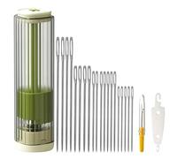 Étui magnétique pour aiguilles à coudre portable avec aiguilles, enfile-aiguille et désenfile-aiguille pour la couture du cuir et les loisirs créatifs. Kit de couture avec porte- magnéti