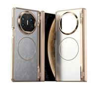 Étui Magnétique pour Huawei Mate X6, Coque Arrière Transparente Plaquée avec Charnière, Protection De L'appareil Photo, Étui Antichoc,Gold