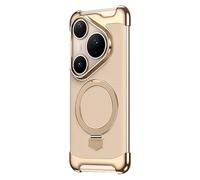 Étui Magnétique pour Huawei Pura 80/80 Pro +/80 Pro/80 Ultra, Coque en Cuir sans Cadre avec Anneau De Support, Fine Et Résistante Aux Chocs (qualité Militaire).,80pro,Gold