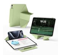 Étui magnétique pour iPad (A16) 11e génération 11" 2025, iPad 10 génération 10,9" 2022, fin et magnétique, amovible, avec porte-stylo, support de paysage, léger et fin, vert gris