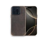 Étui magnétique pour iPhone 16 Pro Max en cuir avec MagSafe, support intégré - Étui vintage en cuir de vachette Crazy Horse pleine fleur avec doublure intérieure douce et protectrice - 6,9 pouces