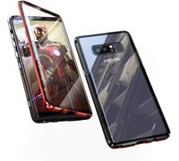 Étui Magnétique pour Samsung Galaxy Note 8 avec Verre Trempé Double Face, Cadre Métal 360° Protection Antichoc et Fermeture Aimantée Compatible Charge Sans Fil