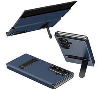 Étui magnétique pour Samsung Z Trifold, Béquille intégrée avec Amortissement Horizontal/Vertical, Coque en Cuir PU pour Samsung Galaxy Z Trifold-Bleu Marine