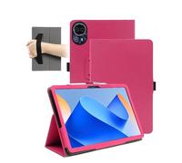 Étui magnétique pour tablette Maxlegen M40 14", résistant aux chocs, avec fente pour stylo, imperméable, anti-rayures, support multi-angle, avec dragonne, fin et durable, rose rouge