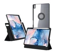 Étui magnétique Rotatif à 720° for Huawei MatePad 12X Air 12 BKY-W00 W10 2024, Coque Transparente en Acrylique avec Porte-Crayon(Black,MatePad 12X 2024)
