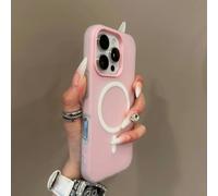Étui Magsafe 2 En 1 Couleur Bonbon De Luxe Pour Iphone 16 15 14 13 12 17 Pro Max Plus,Charge Magnétique Sans Fil,Couverture Souple Transparente Et Mate.Light Pink.For Iphone 11