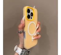 Étui Magsafe 2 En 1 Couleur Bonbon De Luxe Pour Iphone 16 15 14 13 12 17 Pro Max Plus,Charge Magnétique Sans Fil,Couverture Souple Transparente Et Mate.Orange.For Iphone 11