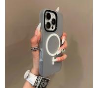 Étui Magsafe 2 En 1 Couleur Bonbon De Luxe Pour Iphone 16 15 14 13 12 17 Pro Max Plus,Charge Magnétique Sans Fil,Couverture Souple Transparente Et Mate.Black.For Iphone 11