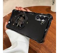 Étui Magsafe Avec Support Magnétique Plaqué Antichoc,Pour Samsung Galaxy A16 A26 A36 A56 A17 A07 A06 A15 A25 A35 A55 A14 A24 A34 A54.Black.A06