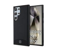 Étui MagSafe en cuir véritable Mercedes, logo noir - Samsung Galaxy S24 Ultra