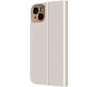 Moshi, Étui en cuir pour iPhone 14 Plus avec MagSafe, porte-carte et support, gris clair