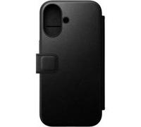Etui Nomad Folio Modern Cuir Noir Iphone 16 Compatible Magsafe