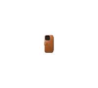 Etui MagSafe pour iPhone 16 Pro Folio Modern Porte-cartes en Cuir Anti-rayures Marron clair