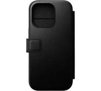 Étui MagSafe pour iPhone 16 Pro Folio Modern Porte-cartes en Cuir Anti-rayures Nomad Noir Noir G