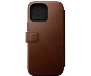 Étui MagSafe pour iPhone 16 Pro Max Folio Modern Porte-cartes Anti-rayures Nomad Marron Marron G