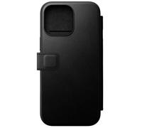 Etui Nomad Folio Modern Cuir Noir Iphone 16 Pro Compatible Magsafe