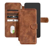 Avizar, étui MagSafe pour smartphone jusqu'à 6,4 pouces à rabat style portefeuille, marron foncé