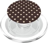 Étui Marron à Pois crème Cool PopSockets PopGrip pour MagSafe