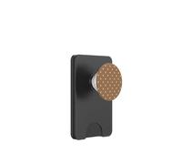 Étui Marron Clair à Pois en Teck PopSockets PopWallet pour MagSafe
