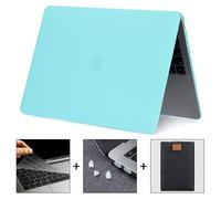 étui mat pour Macbook Pro Air de, 16 pouces, noir, rose, housse pour ordinateur portable 2020 - For M1 Chip Pro 13 A2338 - Matte cyan Bleu