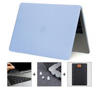 étui mat pour Macbook Pro Air de, 16 pouces, noir, rose, housse pour ordinateur portable 2020 - For M1 Chip Air 13 A2337 - Mat neuf bleu Bleu