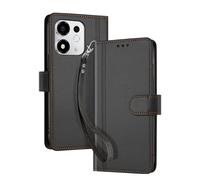 Étui Maxi-Portefeuille pour Honor 600 Smart avec Dragonne Amovible Noir
