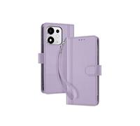 Etui Maxi-Portefeuille pour Honor 600 Smart avec Dragonne Amovible Violet clair