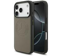 Étui Mercedes en cuir vintage avec logo MagSafe pour iPhone 17 Pro, couleur taupe