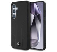 Étui Mercedes Leather Debossed Lines MagSafe pour Samsung Galaxy S25+ noir