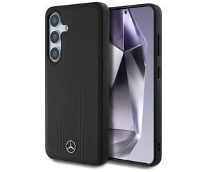 Étui Mercedes Leather Debossed Lines MagSafe pour Samsung Galaxy S25+ noir