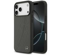 Étui Mercedes Leather Large MagSafe pour iPhone 17 Pro Max, anthracite