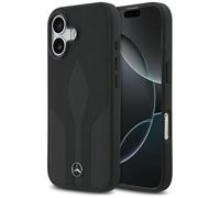 Étui Mercedes Leather The Move MagSafe pour iPhone 17, noir