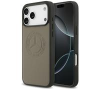 Étui Mercedes Leather Vintage MagSafe pour iPhone 17 Pro Max, couleur taupe