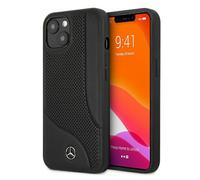 Étui Mercedes pour iPhone 13 mini 5.4 noir Cuir perforé Area