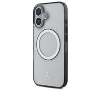 Étui Mercedes pour iPhone 16 6.1 transparent étui rigide Printed logo MagSafe