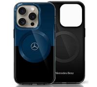 Étui Mercedes pour iPhone 16 Pro Max 6.9 noir étui rigide MB Double Layer BiColor MagSafe