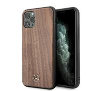 Coque pour iPhone 11 Pro Max Mercedes Wood Line Marron Noyer