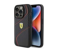 Étui métallique Ferrari Twist, noir - iPhone 15 Pro
