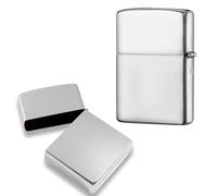 Étui Métallique pour Briquet Compatible avec Zippo, Couvercle pour Briquet sans Insert pour Zippo (Blanc)