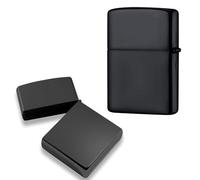 Étui Métallique pour Briquet, Couvercle pour Briquet sans Insert pour Zippo, Compatible avec Zippo, Idéal Cadeau pour Hommes Femmes Papa (Noir Mat)