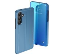 Étui Miroir pour Galaxy S26 avec Fenêtre Smart View et Support Pliable Bleu